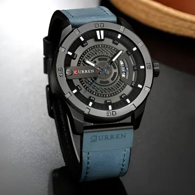 CURREN 8301 Men’s Watch Water Resistant Quartz Watch- Green